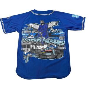 Brand X Nipsey Hussle Jersey Mens XL Blue The Marathon Continues Hip Hop NEW